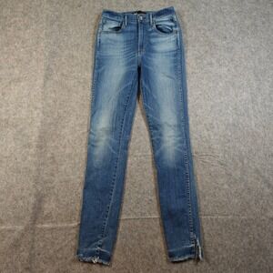 3x1 NYC Jeans Womens 24 High Rise Skinny Cropped Frayed Hem Coco Wash